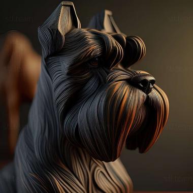 3D model Zwergschnauzer dog (STL)